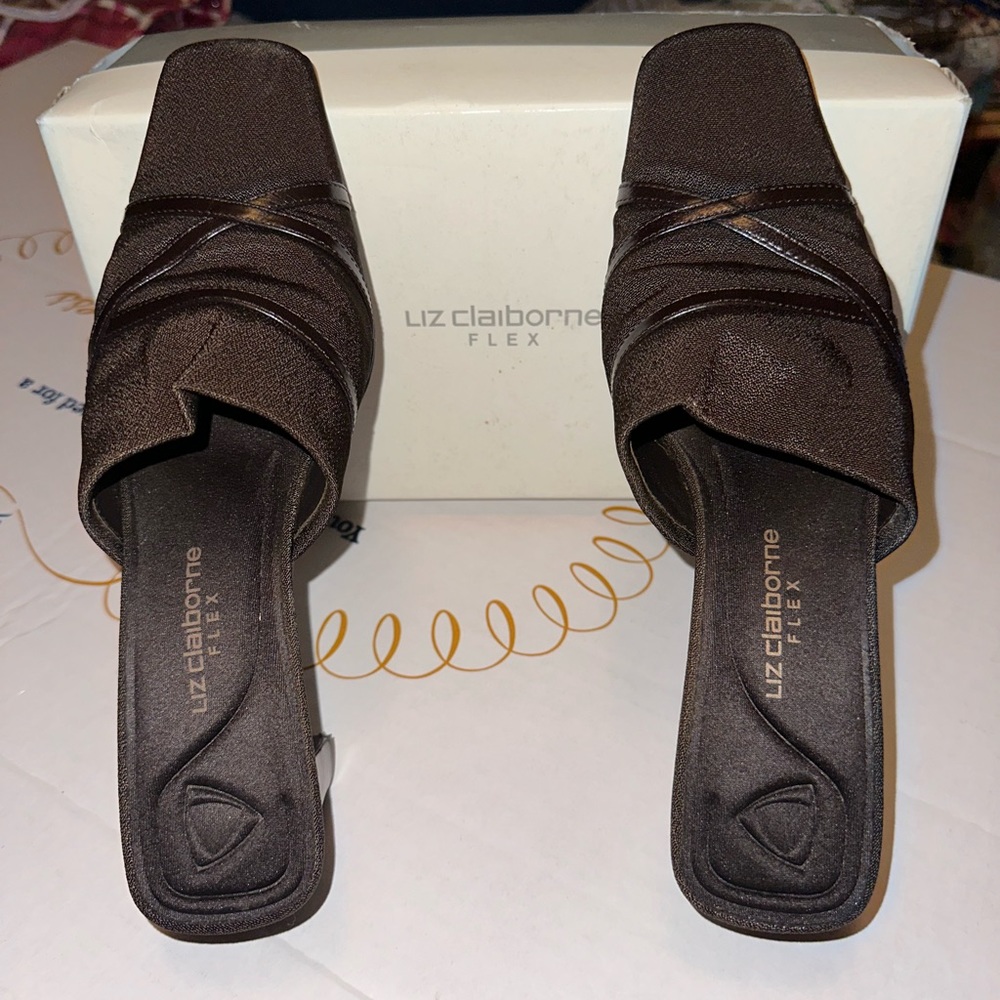 Liz Claiborne flex brown mule women’s size 7.5, Lark, Brand NEW in box